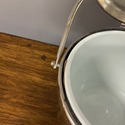 Rogers MCM Silverplate Ice Bucket White Glass Insu