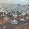 10 Etched Footed Water Wine Glasses Rock Sharpe Fl