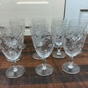 10 Etched Footed Water Wine Glasses Rock Sharpe Fl