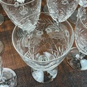10 Etched Footed Water Wine Glasses Rock Sharpe Fl