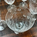 10 Etched Footed Water Wine Glasses Rock Sharpe Fl