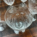 10 Etched Footed Water Wine Glasses Rock Sharpe Fl