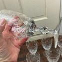 10 Etched Footed Water Wine Glasses Rock Sharpe Fl