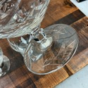 9 Libbey Rock Sharpe Brandy Snifters Etched Cornfl