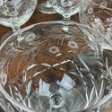 9 Libbey Rock Sharpe Brandy Snifters Etched Cornfl
