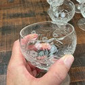 9 Libbey Rock Sharpe Brandy Snifters Etched Cornfl