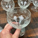9 Libbey Rock Sharpe Brandy Snifters Etched Cornfl
