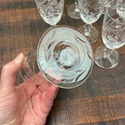 11 Wine Claret Glasses Footed Etched Cornflower Fe