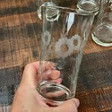 6 Vintage Etched Ice Tea Water Glasses Cornflower 