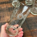 6 Vintage Etched Ice Tea Water Glasses Cornflower 