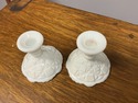 Westmoreland Milk Glass Candlestick Holders Pair W