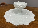 Westmoreland Cake Stand White Milk Glass Old Quilt