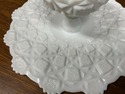 Westmoreland Cake Stand White Milk Glass Old Quilt