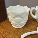 Large Sugar Creamer Spoon Set Westmoreland Quilted