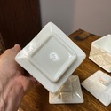 2 Westmoreland Square Boxes w Lids Trinket Vanity 