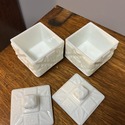 2 Westmoreland Square Boxes w Lids Trinket Vanity 