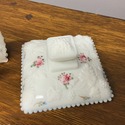 Westmoreland Milk Glass Candy Dish Lidded Paneled 