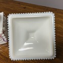 Westmoreland Milk Glass Candy Dish Lidded Paneled 