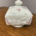 Westmoreland Milk Glass Candy Dish Lidded Paneled 