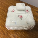 Westmoreland Milk Glass Candy Dish Lidded Paneled 