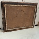 Antique Religious Print Transfer to Tin Metal Retu