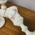 Pair Westmoreland Tall Urns w Lids Roses & Bows il
