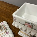 Pair Westmoreland Milk Glass Wedding Boxes Footed 