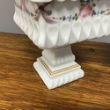 Pair Westmoreland Milk Glass Wedding Boxes Footed 