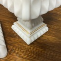 Pair Westmoreland Milk Glass Wedding Boxes Footed 