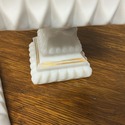 Pair Westmoreland Milk Glass Wedding Boxes Footed 