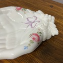 Westmoreland Milk Glass Jewelry Trinket Dish Open 