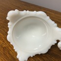 Milk Glass Candlestick Holders Hand Painted Holly 