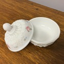 Milk Glass Round Powder Box Trinket Box Westmorela