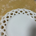 Milk Glass Forget Me Not Plate Westmoreland Reticu