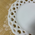 Milk Glass Forget Me Not Plate Westmoreland Reticu