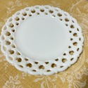 Milk Glass Forget Me Not Plate Westmoreland Reticu