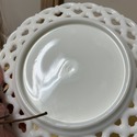 Milk Glass Forget Me Not Plate Westmoreland Reticu
