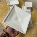 2 Milk Glass Pedestal Candy Dishes Boxes w Lids Pa
