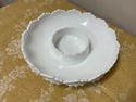 Fenton Milk Glass Candle Holder Or Chip N Dip Bowl