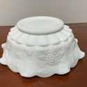 Milk Glass Large Bowl Westmoreland Paneled Grape 9