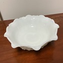 Milk Glass Large Bowl Westmoreland Paneled Grape 9
