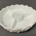 Westmoreland Milk Glass Divided Serving Bowl Dish 