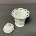 Westmoreland Sugar Bowl or Spooner w Lid White Mil