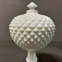 Diamond Point Covered Compote Westmoreland Rare 11