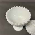 Diamond Point Covered Compote Westmoreland Rare 11