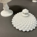 Diamond Point Covered Compote Westmoreland Rare 11