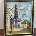 Oil Painting Church Charleston South Caroline St P