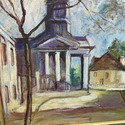 Oil Painting Church Charleston South Caroline St P