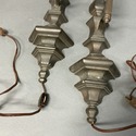 Pair Vintage Electric Wall Sconces Bronze Metal La