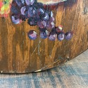 Antique Round Wood Board Painting Copper Kettle St